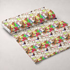 Gilded Mosaic Pattern 18 Fleece Fabric — fleece fabric unrolled bolt preview (mv-fleece-v1:bolt)