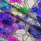 Gilded Mosaic Pattern 2 Fleece Fabric — fleece fabric folded close-up preview (mv-fleece-v1:lying)