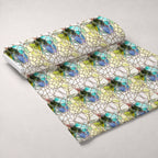 Gilded Mosaic Pattern 3 Fleece Fabric — fleece fabric unrolled bolt preview (mv-fleece-v1:bolt)