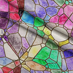 Gilded Mosaic Pattern 7 Fleece Fabric — fleece fabric folded close-up preview (mv-fleece-v1:lying)