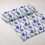 Gilded Mosaic Pattern 9 Fleece Fabric — fleece fabric unrolled bolt preview (mv-fleece-v1:bolt)