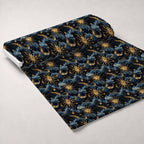 Gilded Night Sky Pattern 2 Fleece Fabric — fleece fabric unrolled bolt preview (mv-fleece-v1:bolt)