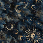 Gilded Night Sky Pattern 6 Fleece Fabric — fleece fabric folded close-up preview (mv-fleece-v1:lying)