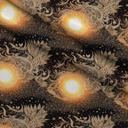 Gilded Nightfall Pattern 1 Fleece Fabric — fleece fabric folded close-up preview (mv-fleece-v1:lying)