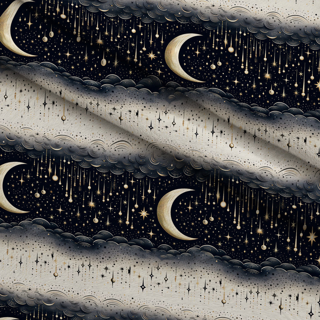 Gilded Nightfall Pattern 6 Fleece Fabric — fleece fabric folded close-up preview (mv-fleece-v1:lying)