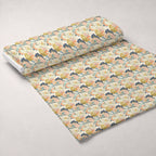Gilded Peonies Pattern 10 Fleece Fabric — fleece fabric unrolled bolt preview (mv-fleece-v1:bolt)