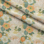 Gilded Peonies Pattern 11 Fleece Fabric — fleece fabric folded close-up preview (mv-fleece-v1:lying)