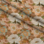 Gilded Peonies Pattern 17 Fleece Fabric — fleece fabric folded close-up preview (mv-fleece-v1:lying)