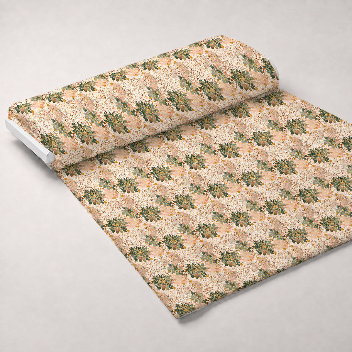 Gilded Peonies Pattern 4 Fleece Fabric — fleece fabric unrolled bolt preview (mv-fleece-v1:bolt)