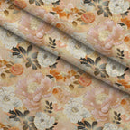 Gilded Peonies Pattern 5 Fleece Fabric — fleece fabric folded close-up preview (mv-fleece-v1:lying)