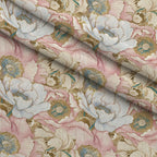 Gilded Peonies Pattern 6 Fleece Fabric — fleece fabric folded close-up preview (mv-fleece-v1:lying)
