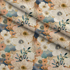 Gilded Peonies Pattern 8 Fleece Fabric — fleece fabric folded close-up preview (mv-fleece-v1:lying)