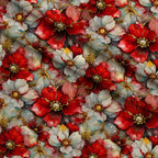 Gilded Poinsettia Reverie Pattern 3 Fleece Fabric — fleece fabric folded close-up preview (mv-fleece-v1:lying)