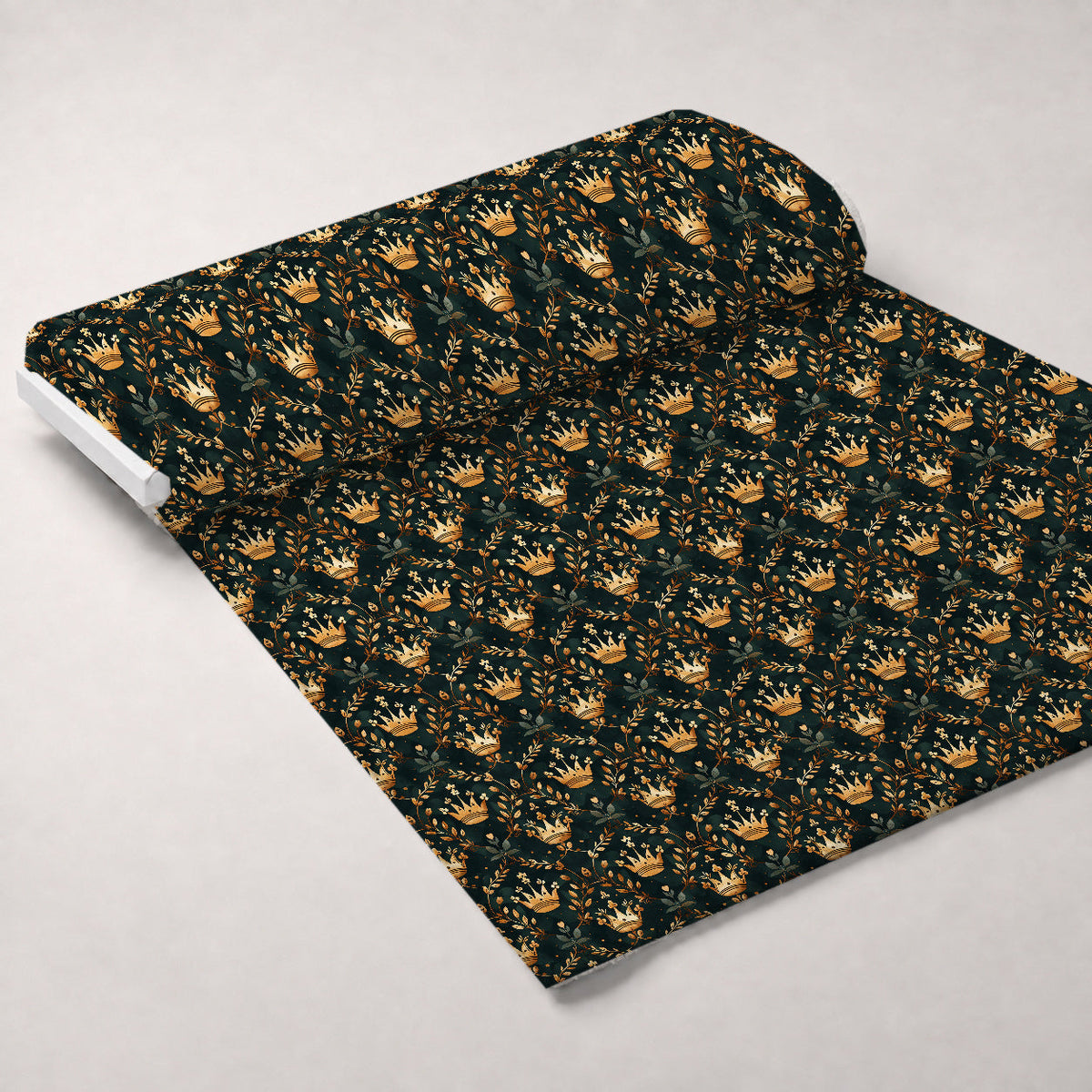 Gilded Regalia Pattern 2 Fleece Fabric — fleece fabric unrolled bolt preview (mv-fleece-v1:bolt)