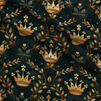Gilded Regalia Pattern 2 Fleece Fabric — fleece fabric folded close-up preview (mv-fleece-v1:lying)