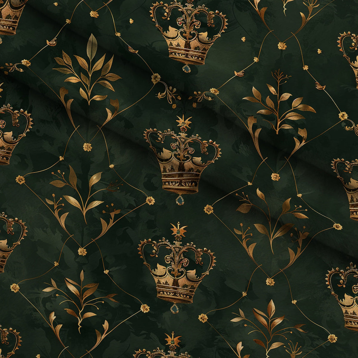 Gilded Regalia Pattern 4 Fleece Fabric — fleece fabric folded close-up preview (mv-fleece-v1:lying)