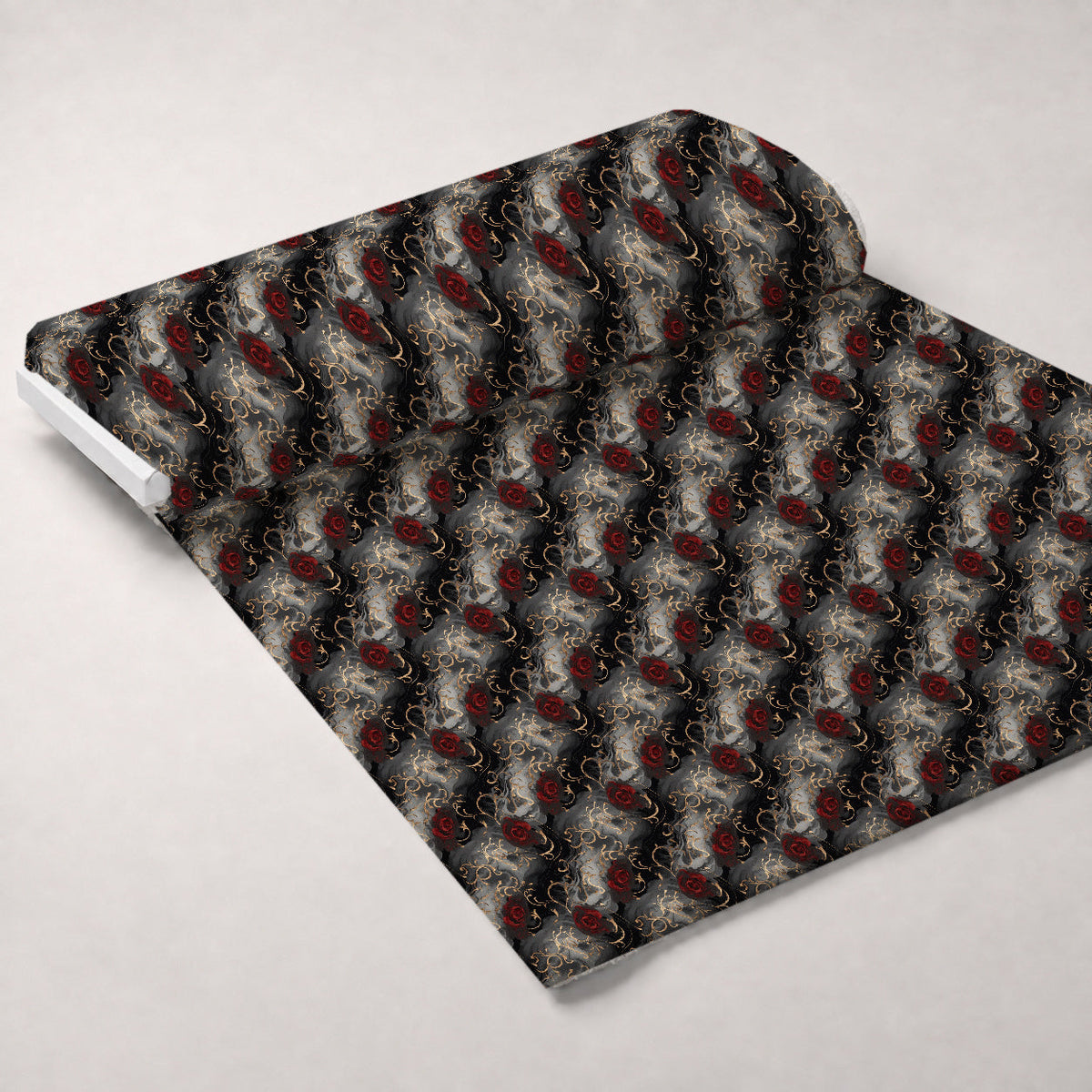 Gilded Rose Marble Pattern 1 Fleece Fabric — fleece fabric unrolled bolt preview (mv-fleece-v1:bolt)
