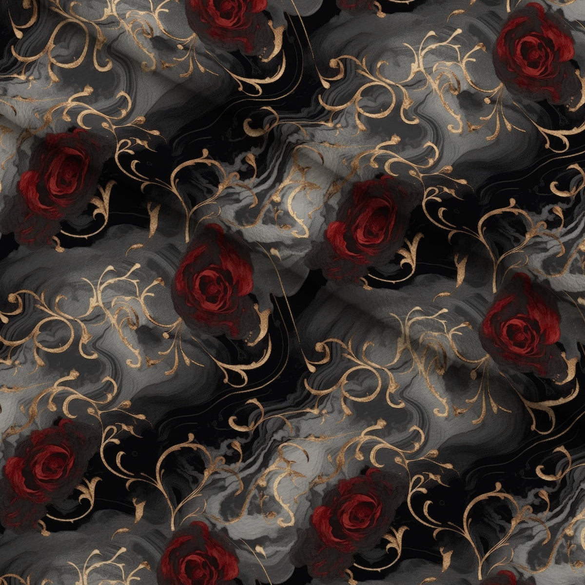 Gilded Rose Marble Pattern 1 Fleece Fabric — fleece fabric folded close-up preview (mv-fleece-v1:lying)