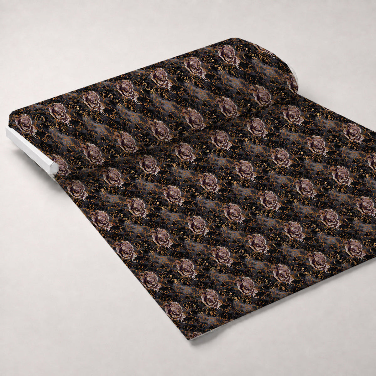 Gilded Rose Marble Pattern 2 Fleece Fabric — fleece fabric unrolled bolt preview (mv-fleece-v1:bolt)
