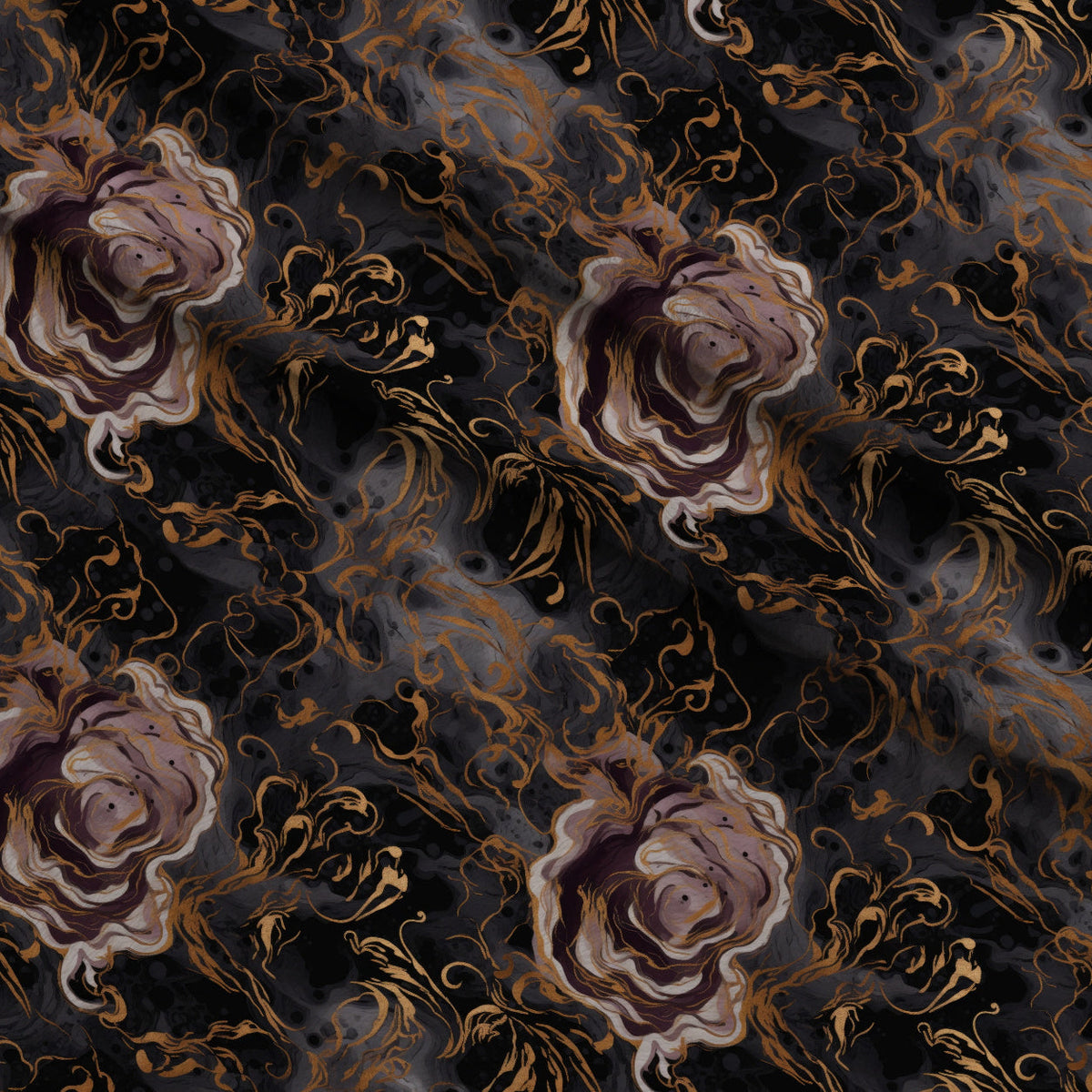 Gilded Rose Marble Pattern 2 Fleece Fabric — fleece fabric folded close-up preview (mv-fleece-v1:lying)