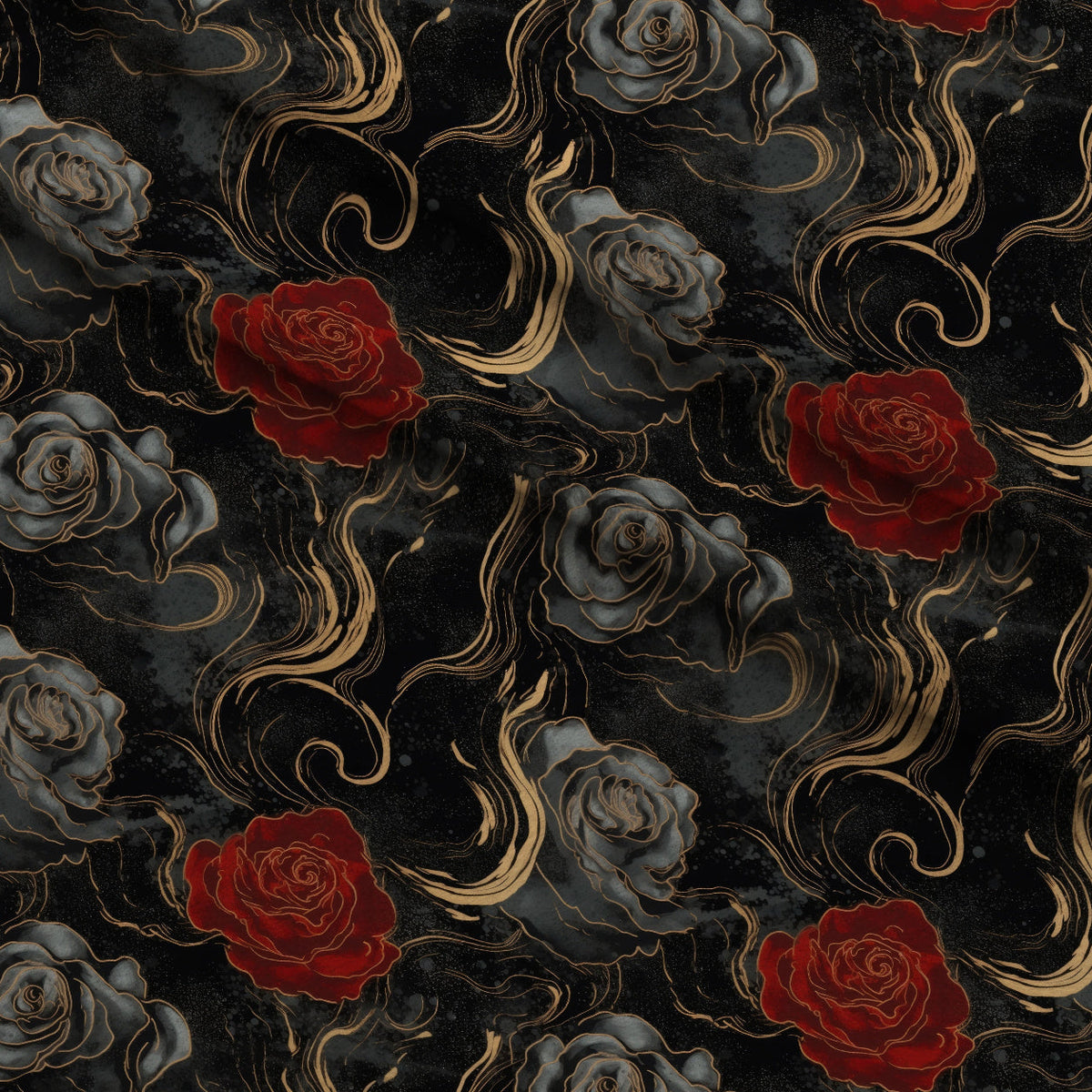 Gilded Rose Marble Pattern 3 Fleece Fabric — fleece fabric folded close-up preview (mv-fleece-v1:lying)