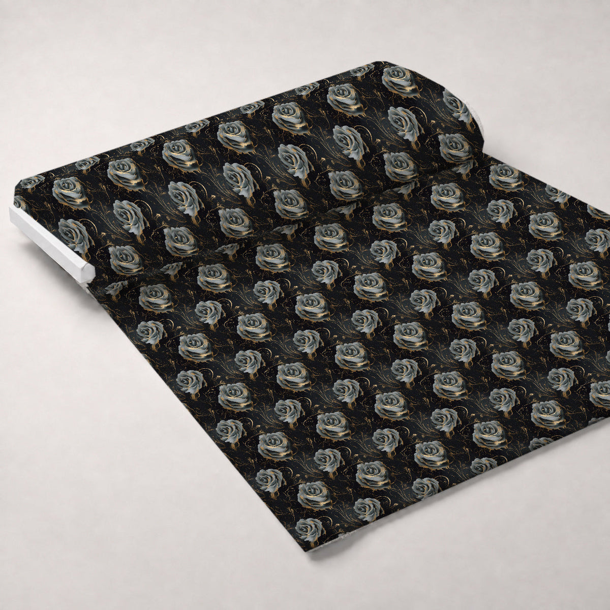 Gilded Rose Marble Pattern 4 Fleece Fabric — fleece fabric unrolled bolt preview (mv-fleece-v1:bolt)