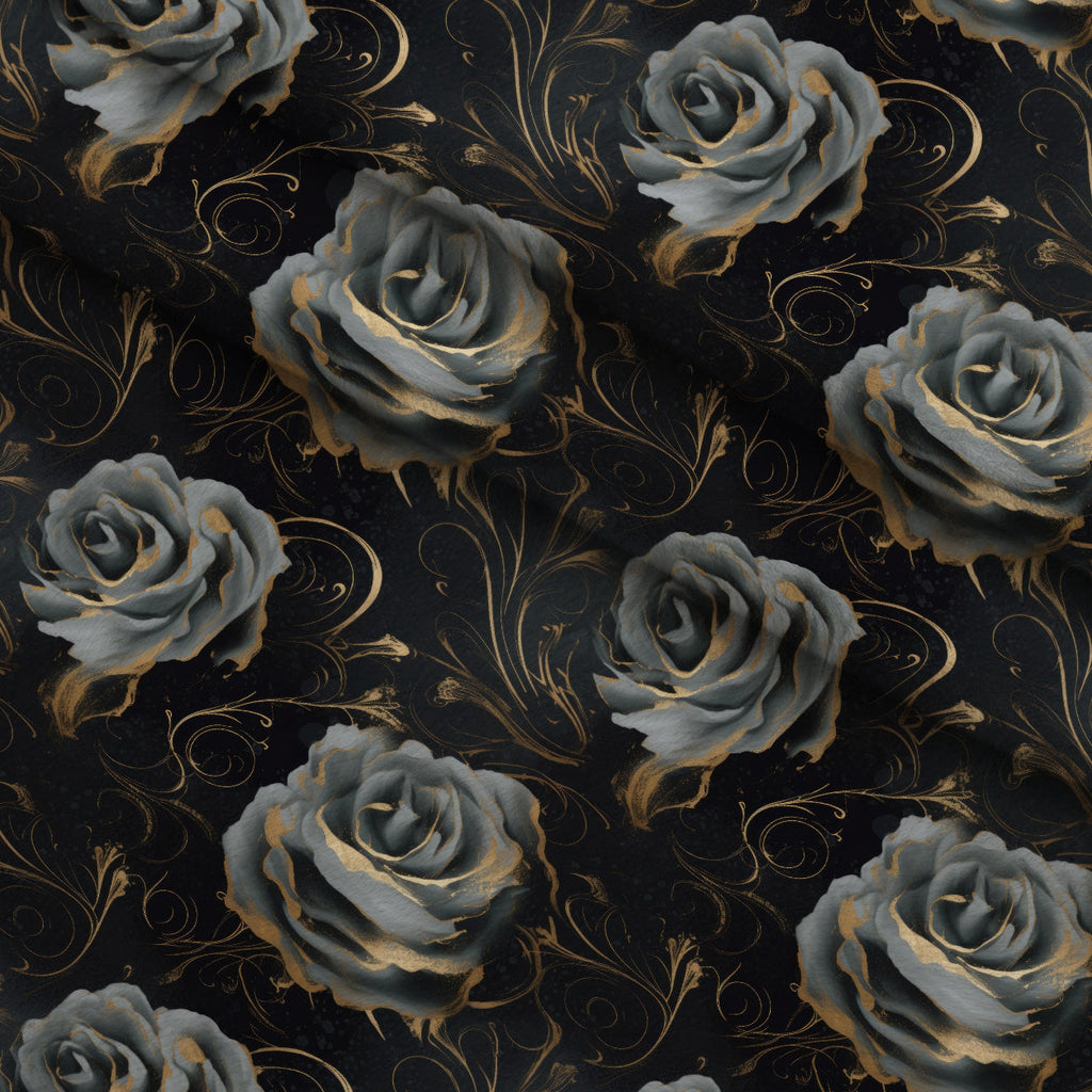 Gilded Rose Marble Pattern 4 Fleece Fabric — fleece fabric folded close-up preview (mv-fleece-v1:lying)