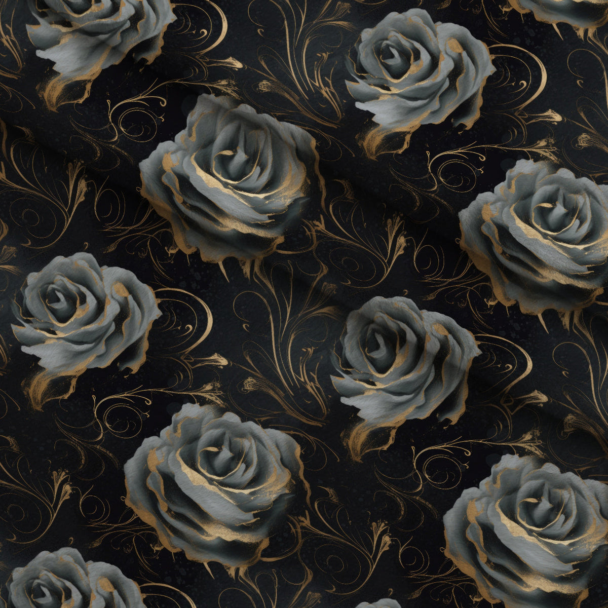 Gilded Rose Marble Pattern 4 Fleece Fabric — fleece fabric folded close-up preview (mv-fleece-v1:lying)
