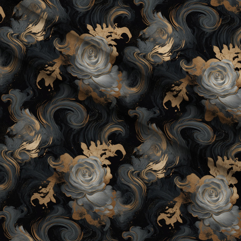 Gilded Rose Marble Pattern 7 Fleece Fabric — fleece fabric folded close-up preview (mv-fleece-v1:lying)
