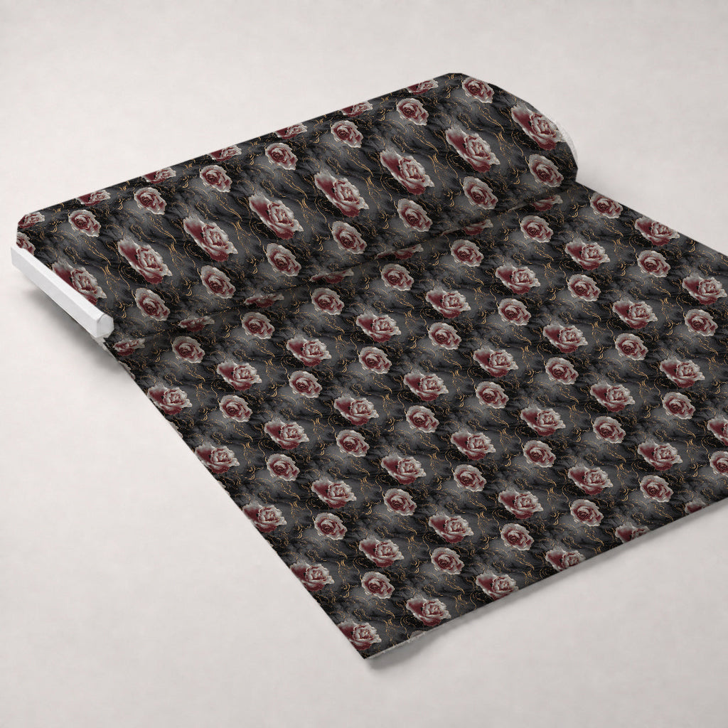 Gilded Rose Marble Pattern 9 Fleece Fabric — fleece fabric unrolled bolt preview (mv-fleece-v1:bolt)