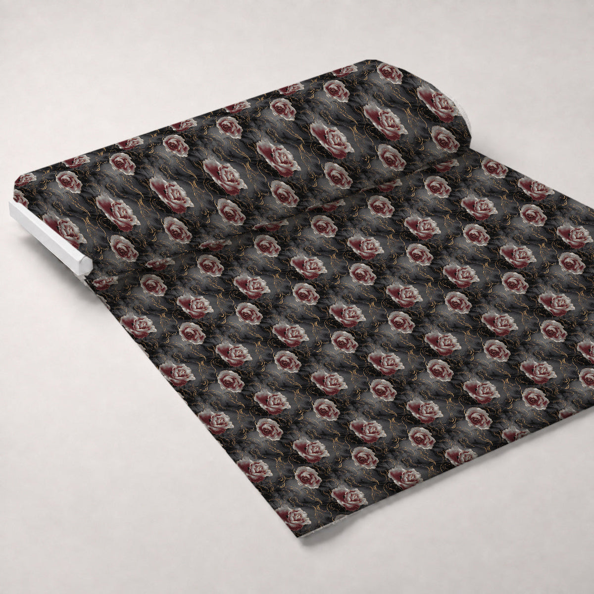Gilded Rose Marble Pattern 9 Fleece Fabric — fleece fabric unrolled bolt preview (mv-fleece-v1:bolt)