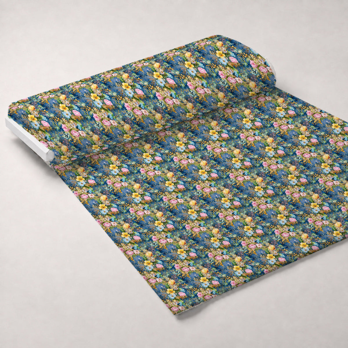 Gilded Twilight Blooms Pattern 1 Fleece Fabric — fleece fabric unrolled bolt preview (mv-fleece-v1:bolt)