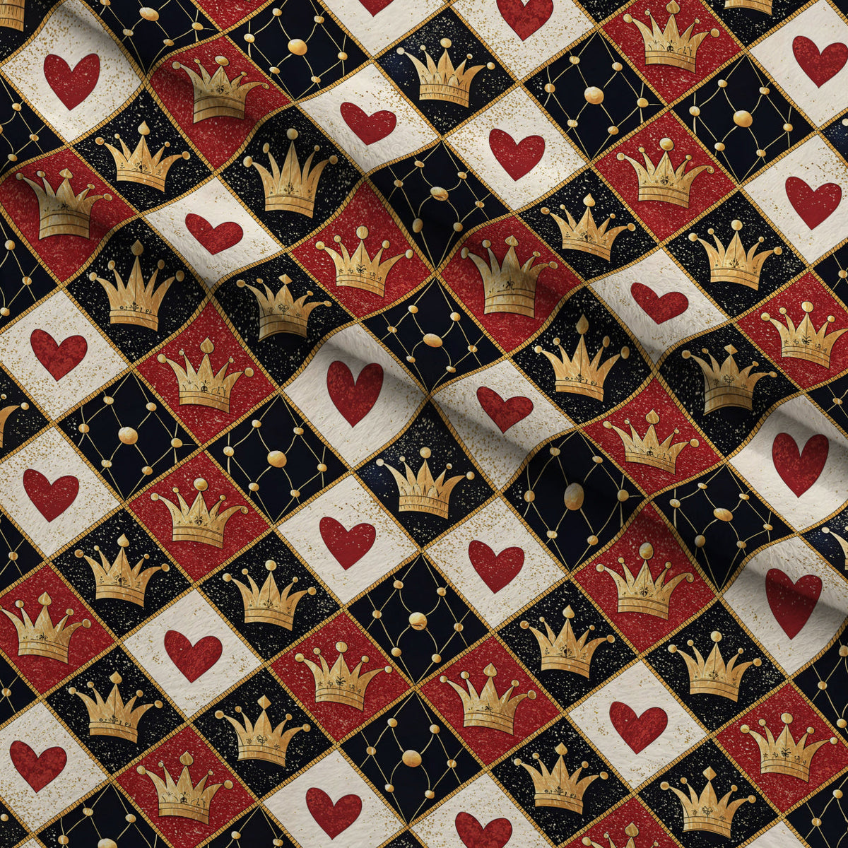 Gilded Valentine Pattern 20 Fleece Fabric — fleece fabric folded close-up preview (mv-fleece-v1:lying)