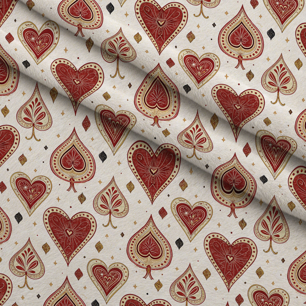 Gilded Valentine Pattern 25 Fleece Fabric — fleece fabric folded close-up preview (mv-fleece-v1:lying)