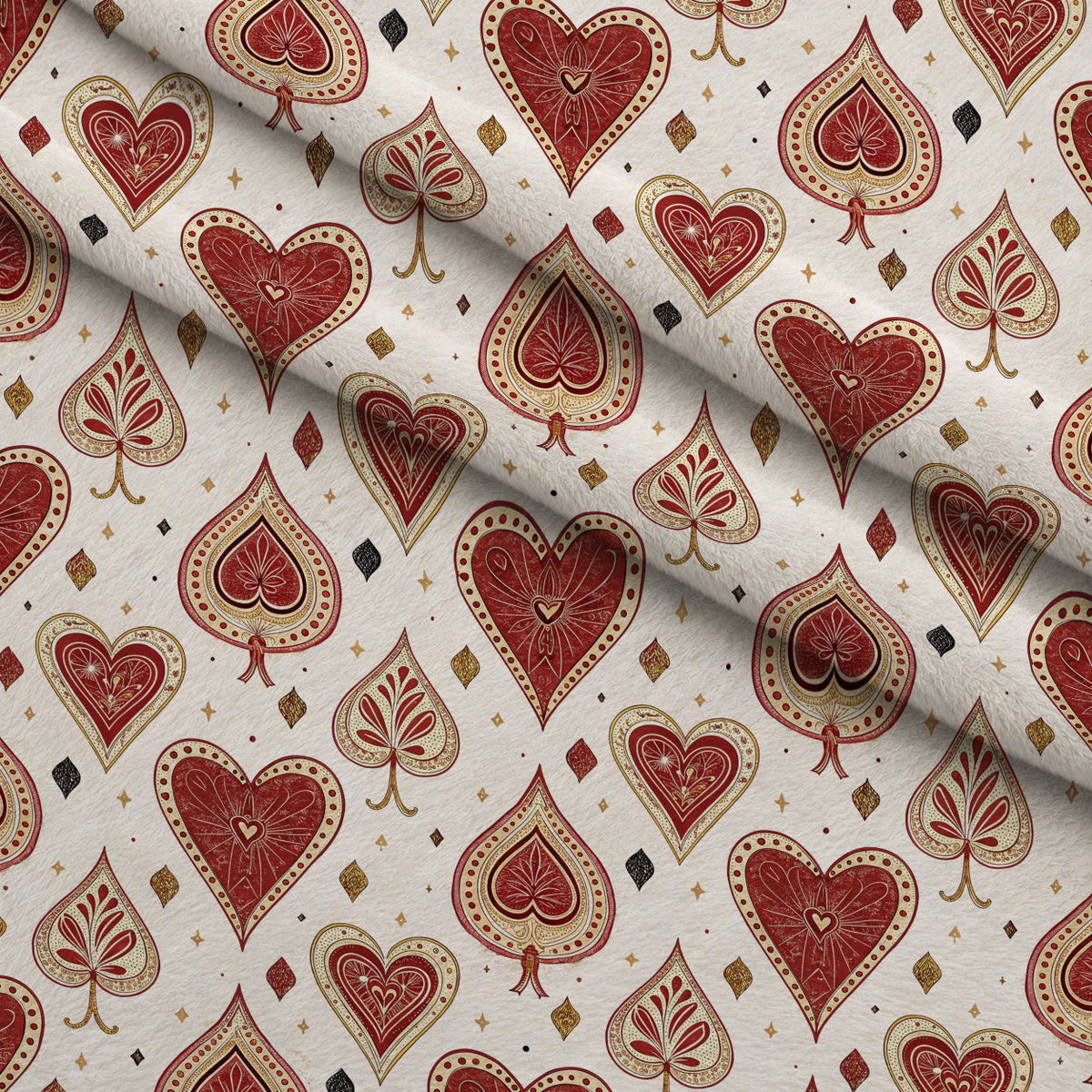 Gilded Valentine Pattern 25 Fleece Fabric — fleece fabric folded close-up preview (mv-fleece-v1:lying)