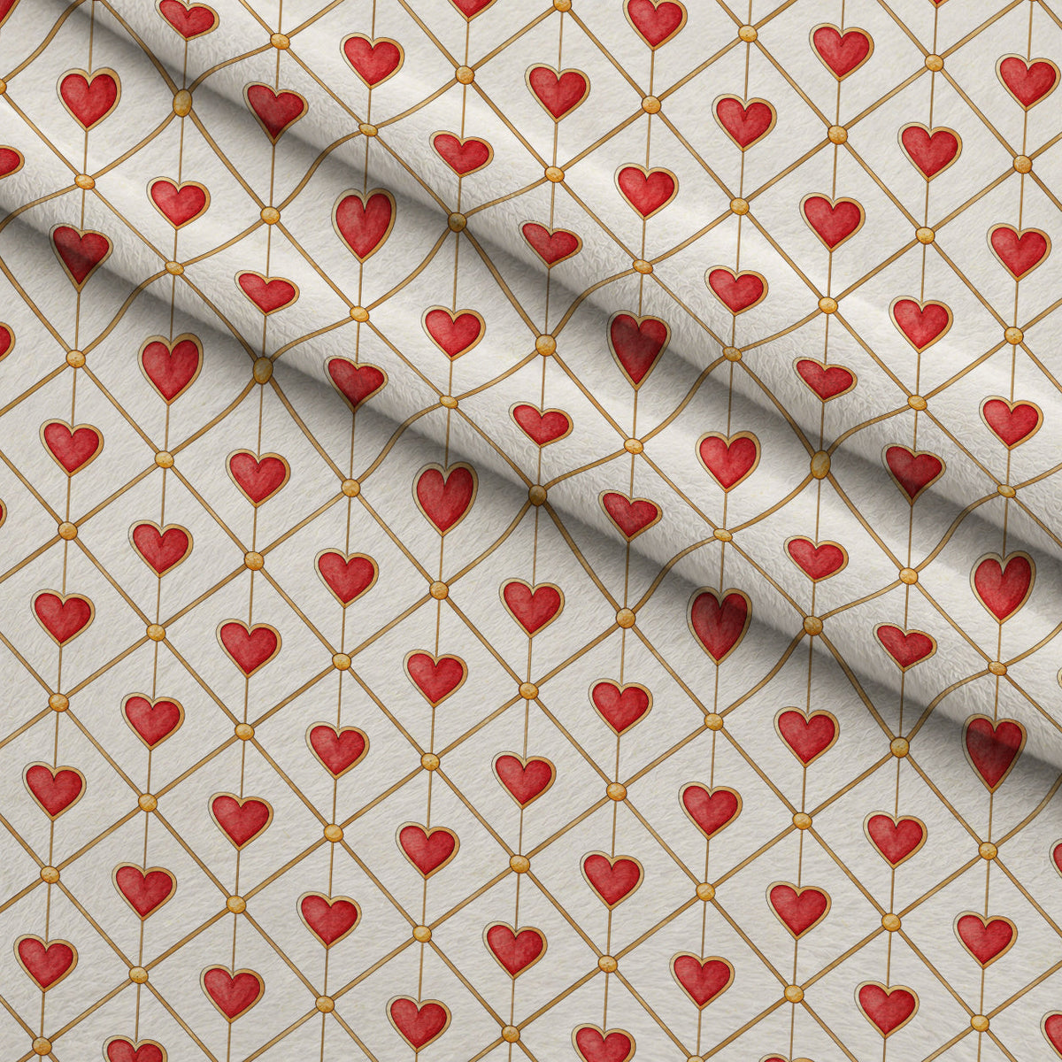 Gilded Valentine Pattern 7 Fleece Fabric — fleece fabric folded close-up preview (mv-fleece-v1:lying)