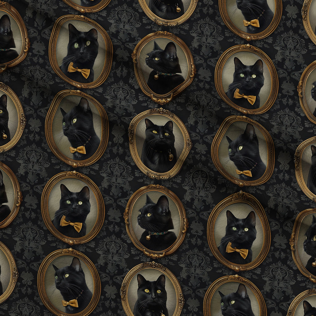 Gilded Whiskers Pattern 1 Fleece Fabric — fleece fabric folded close-up preview (mv-fleece-v1:lying)