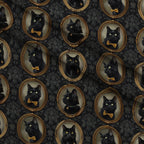 Gilded Whiskers Pattern 1 Fleece Fabric — fleece fabric folded close-up preview (mv-fleece-v1:lying)