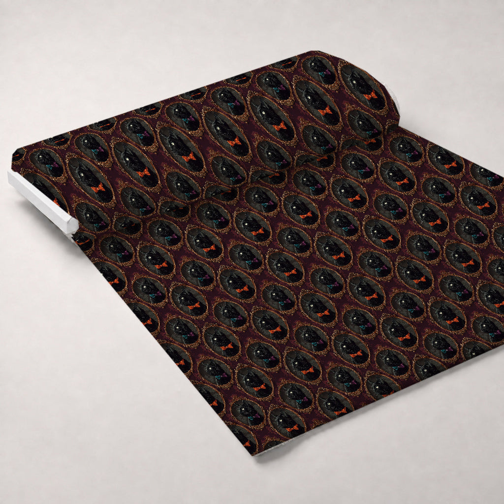 Gilded Whiskers Pattern 2 Fleece Fabric — fleece fabric unrolled bolt preview (mv-fleece-v1:bolt)