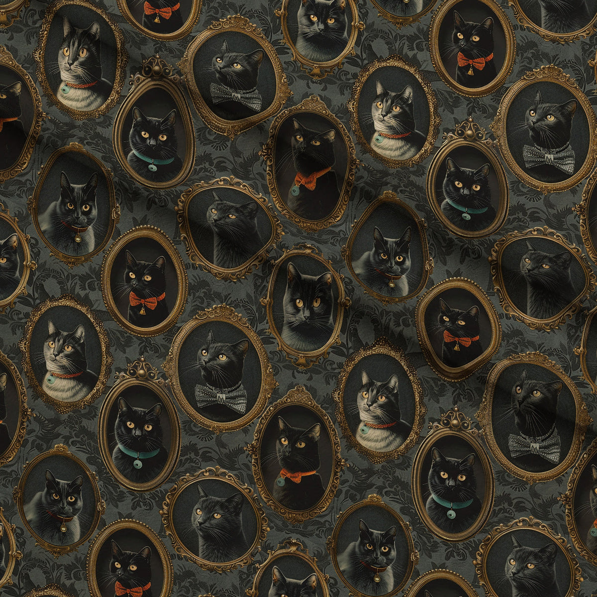 Gilded Whiskers Pattern 3 Fleece Fabric — fleece fabric folded close-up preview (mv-fleece-v1:lying)