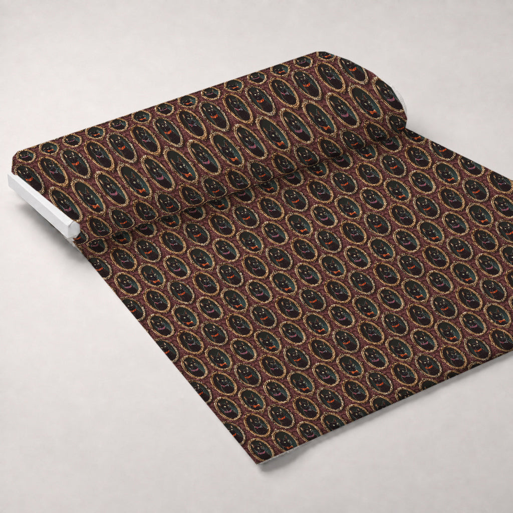 Gilded Whiskers Pattern 5 Fleece Fabric — fleece fabric unrolled bolt preview (mv-fleece-v1:bolt)