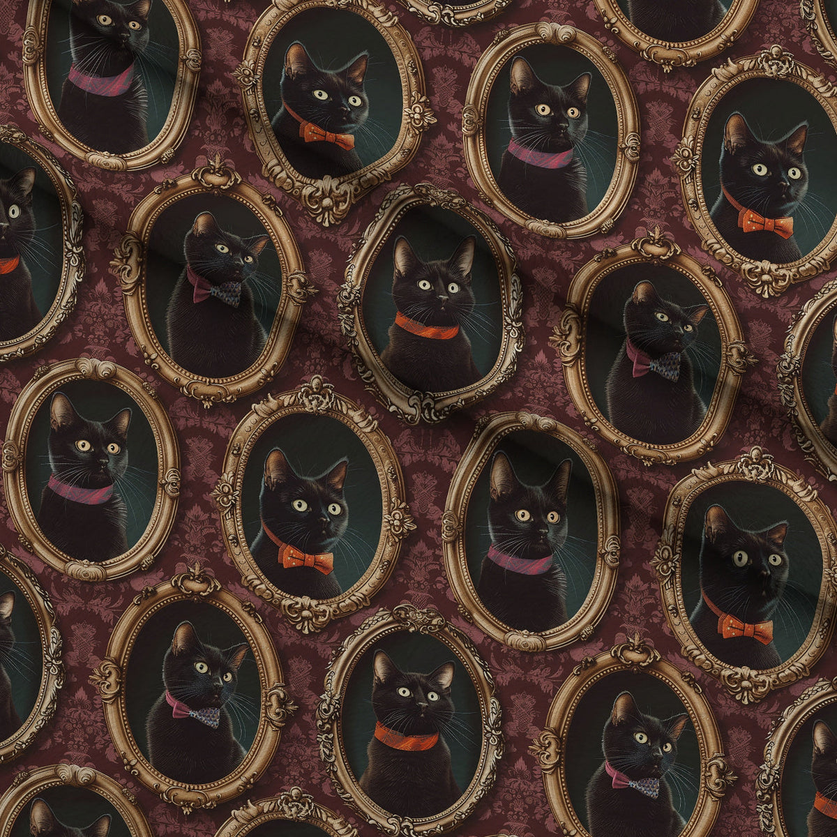 Gilded Whiskers Pattern 5 Fleece Fabric — fleece fabric folded close-up preview (mv-fleece-v1:lying)