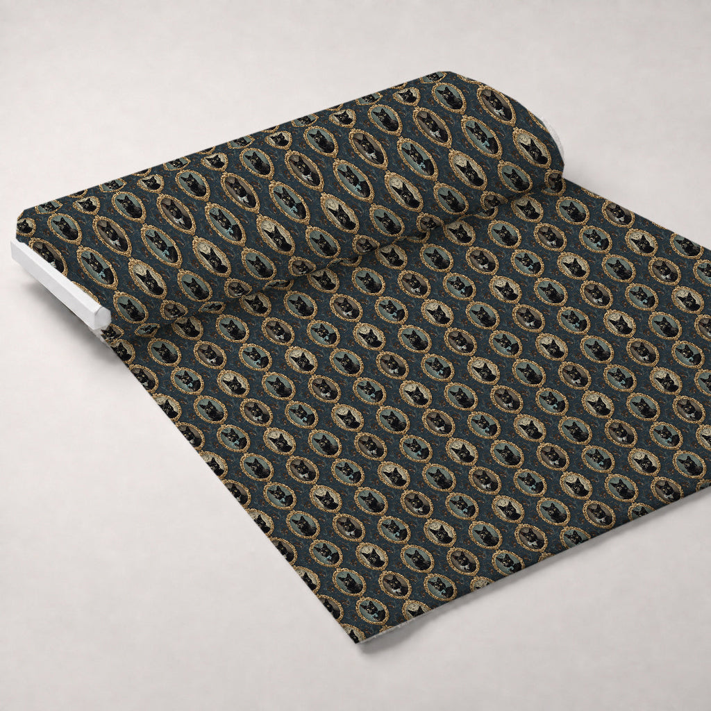 Gilded Whiskers Pattern 6 Fleece Fabric — fleece fabric unrolled bolt preview (mv-fleece-v1:bolt)