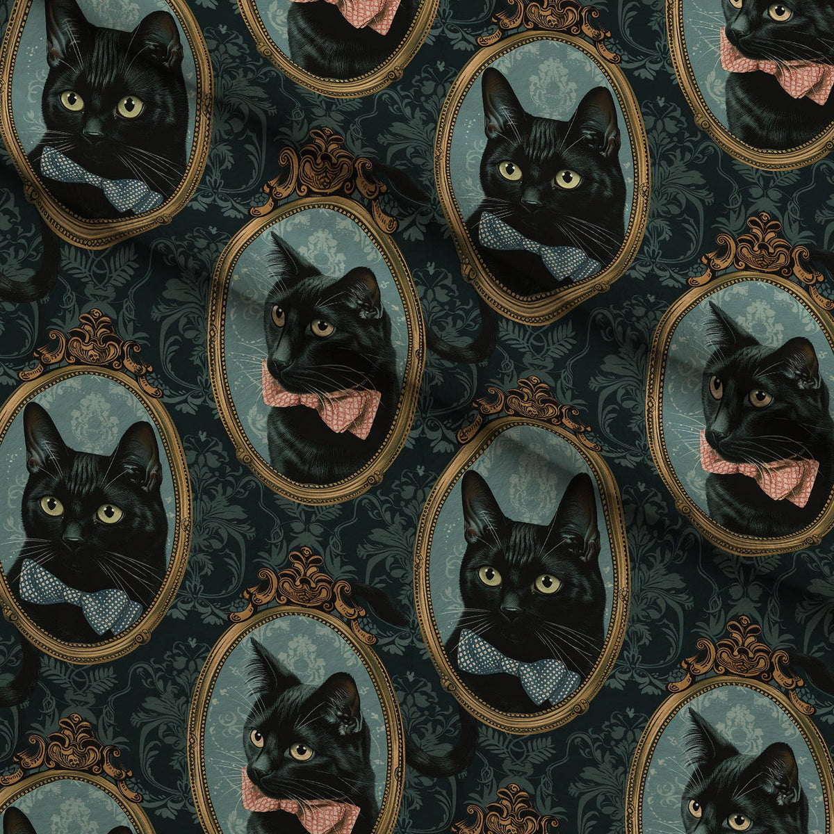 Gilded Whiskers Pattern 7 Fleece Fabric — fleece fabric folded close-up preview (mv-fleece-v1:lying)