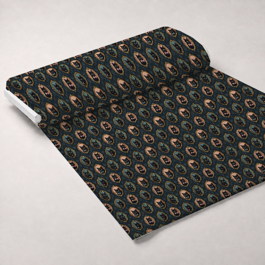 Gilded Whiskers Pattern 9 Fleece Fabric — fleece fabric unrolled bolt preview (mv-fleece-v1:bolt)