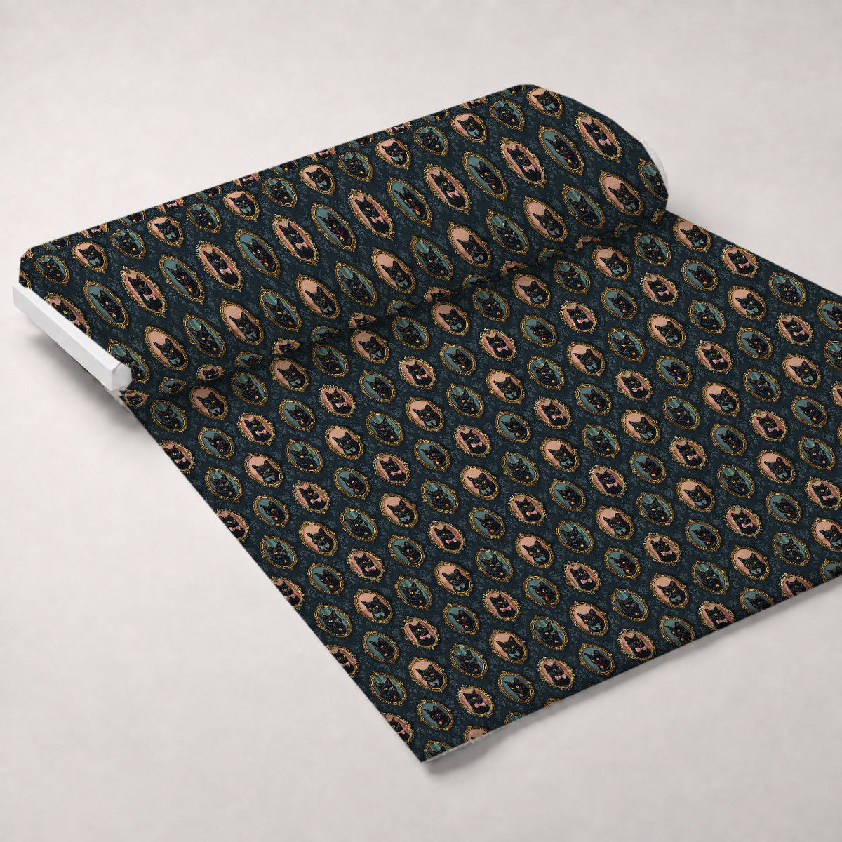 Gilded Whiskers Pattern 9 Fleece Fabric — fleece fabric unrolled bolt preview (mv-fleece-v1:bolt)