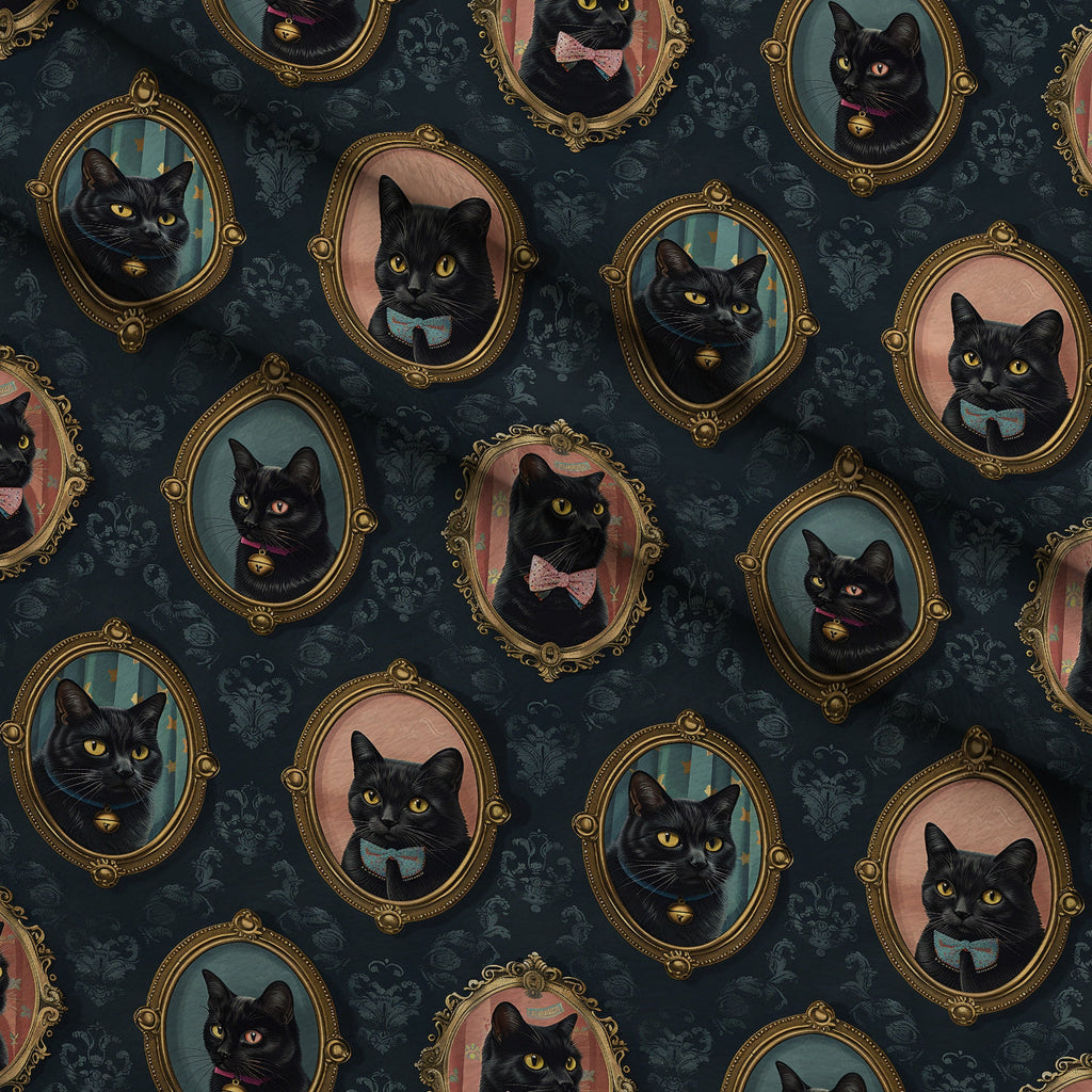 Gilded Whiskers Pattern 9 Fleece Fabric — fleece fabric folded close-up preview (mv-fleece-v1:lying)