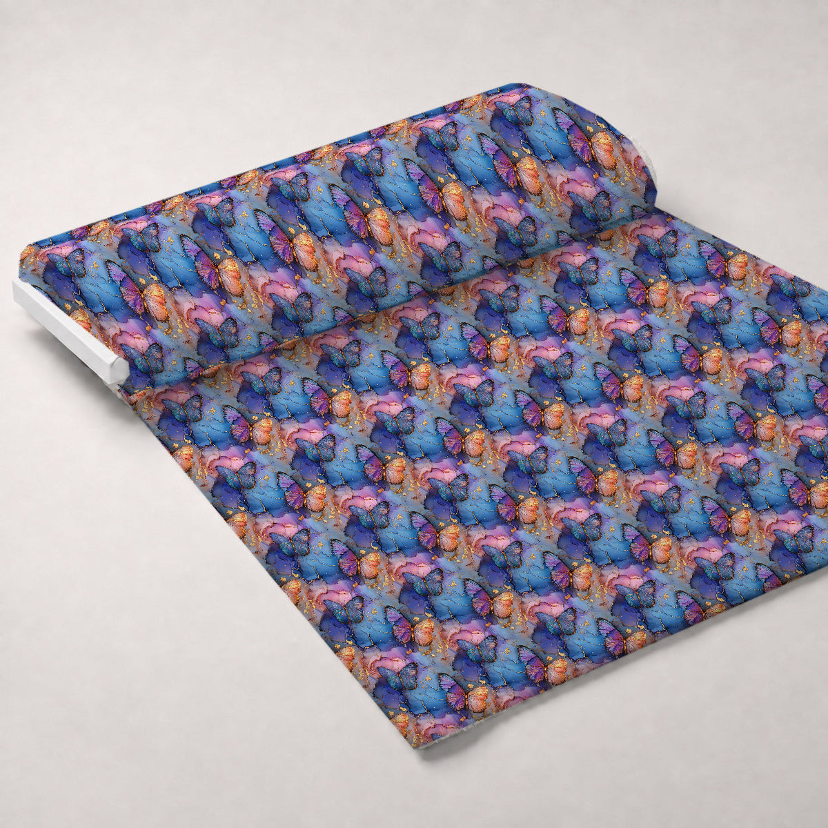 Gilded Wings Pattern 1 Fleece Fabric — fleece fabric unrolled bolt preview (mv-fleece-v1:bolt)