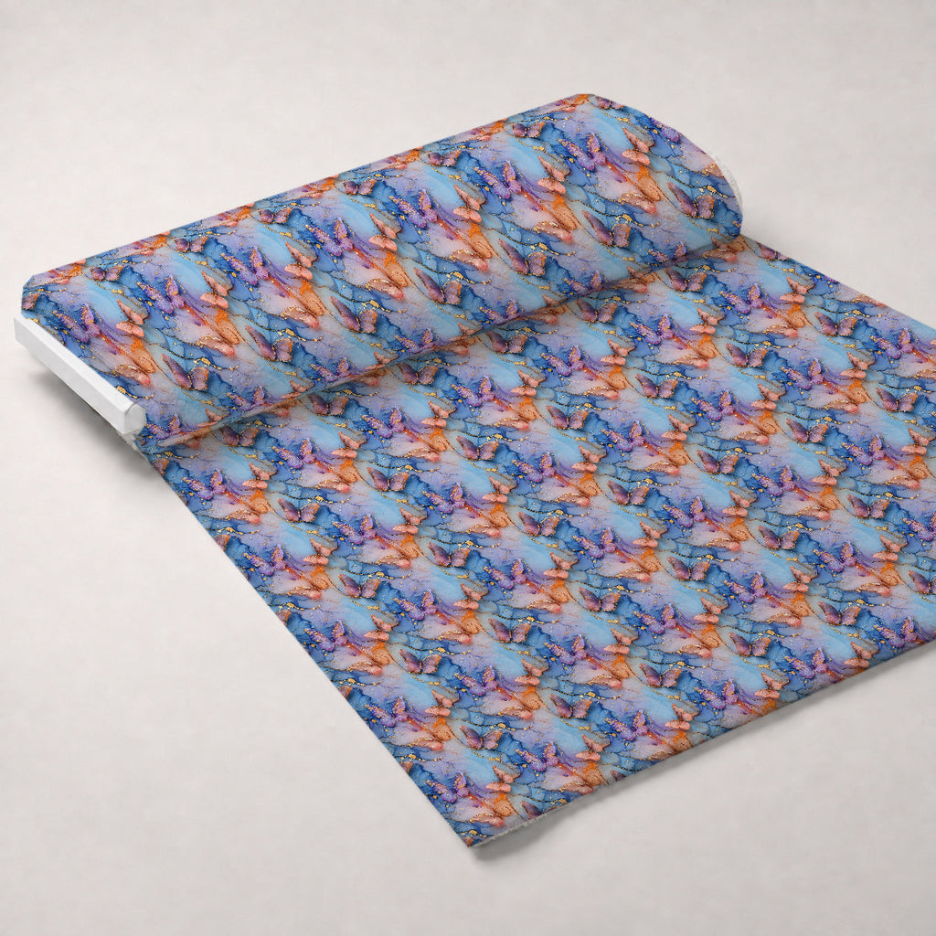 Gilded Wings Pattern 2 Fleece Fabric — fleece fabric unrolled bolt preview (mv-fleece-v1:bolt)