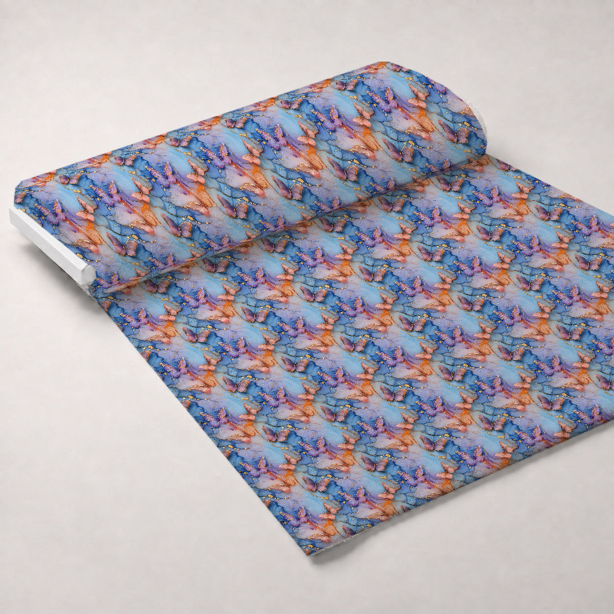Gilded Wings Pattern 2 Fleece Fabric — fleece fabric unrolled bolt preview (mv-fleece-v1:bolt)